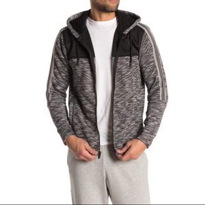 Burnside Men’s Heather Grey Full Zip Knit Hoodie